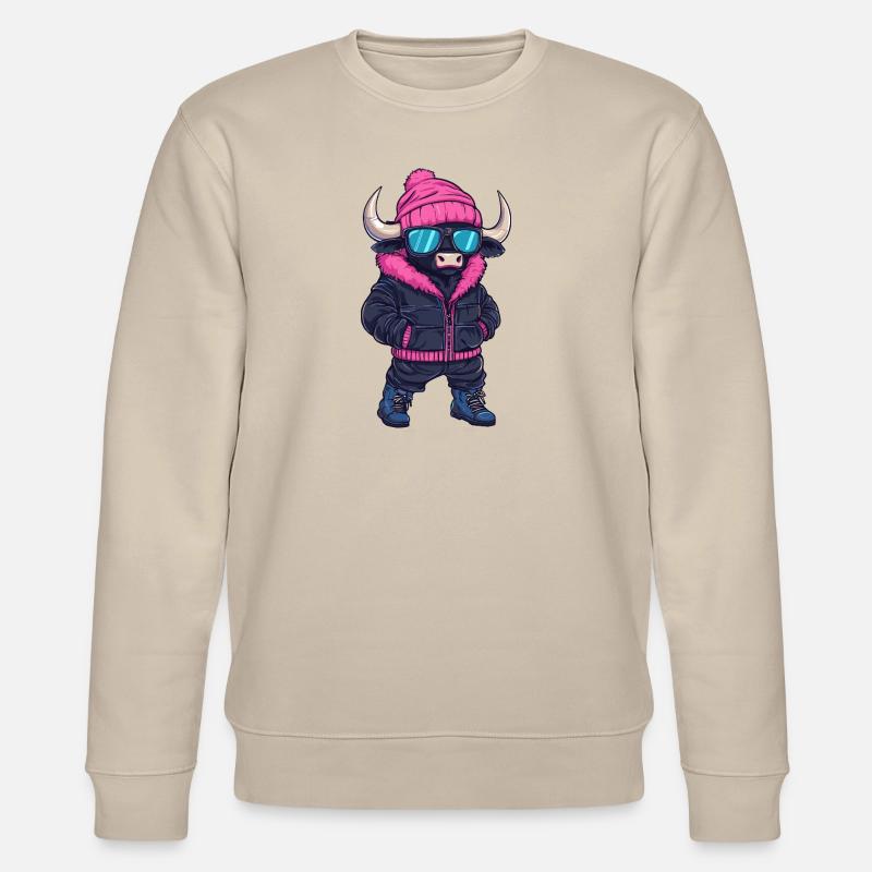 Taurus Cool Comic - Stanley/Stella CHANGER Unisex Organic Sweatshirt - beige