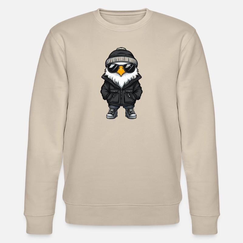 Eagle Cool Comic - Stanley/Stella CHANGER Unisex Organic Sweatshirt - beige
