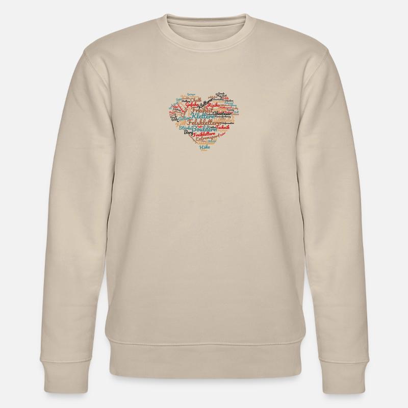 Ich liebe Klettern - Stanley/Stella Unisex Bio-Sweatshirt CHANGER  - Beige