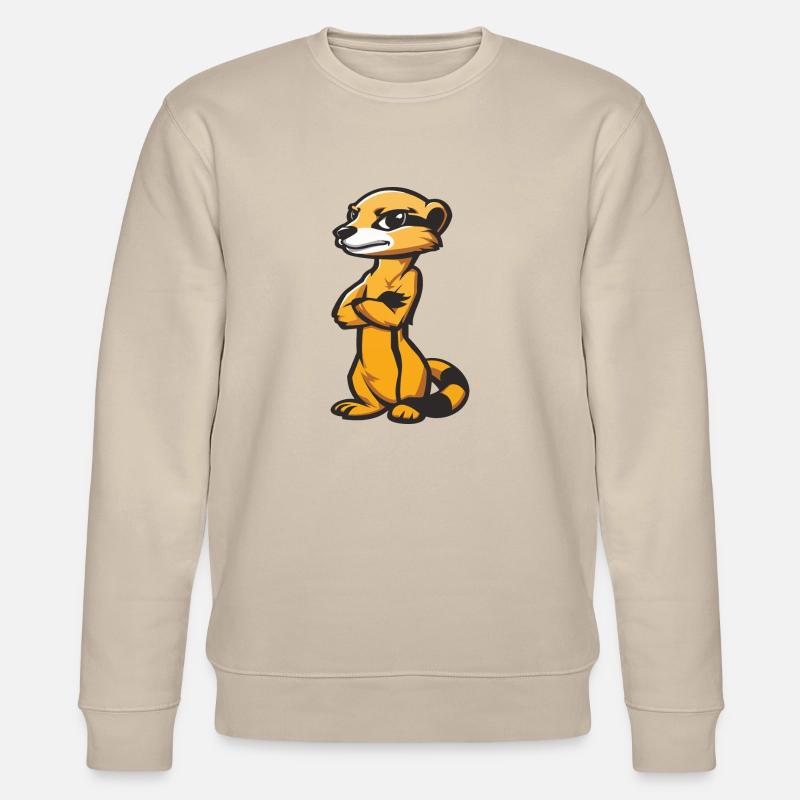 erdmännchen comic - Stanley/Stella Unisex Bio-Sweatshirt CHANGER  - Beige
