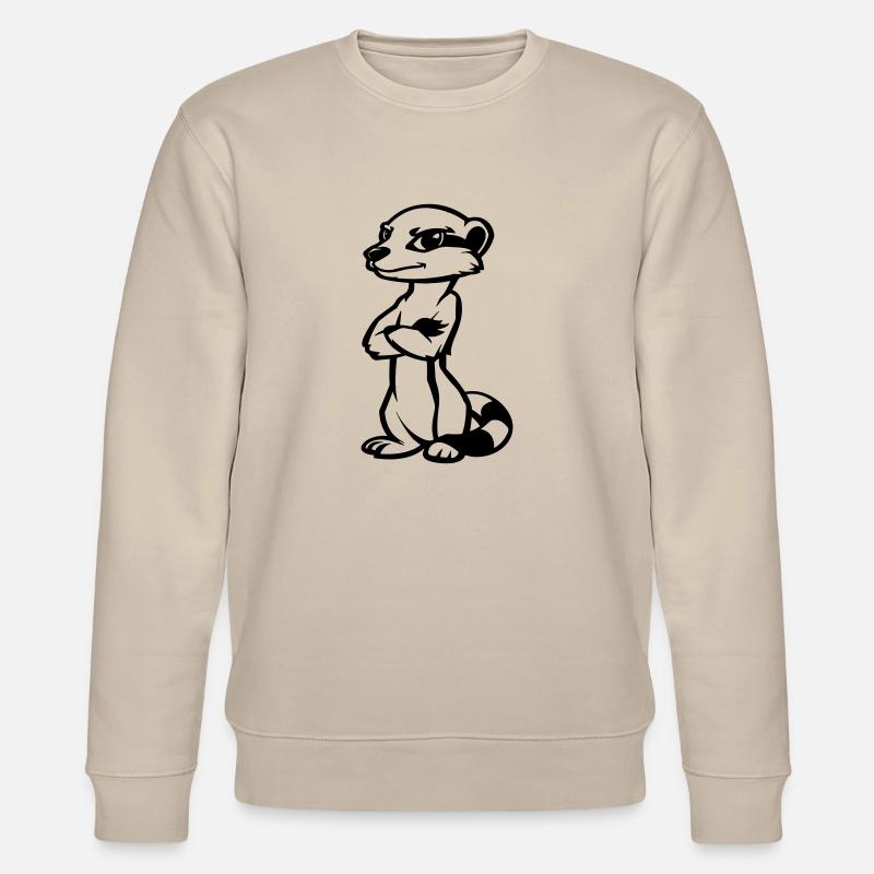 erdmännchen comic - Stanley/Stella Unisex Bio-Sweatshirt CHANGER  - Beige