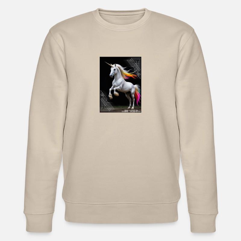 Wildes Einhorn - Stanley/Stella Unisex Bio-Sweatshirt CHANGER  - Beige