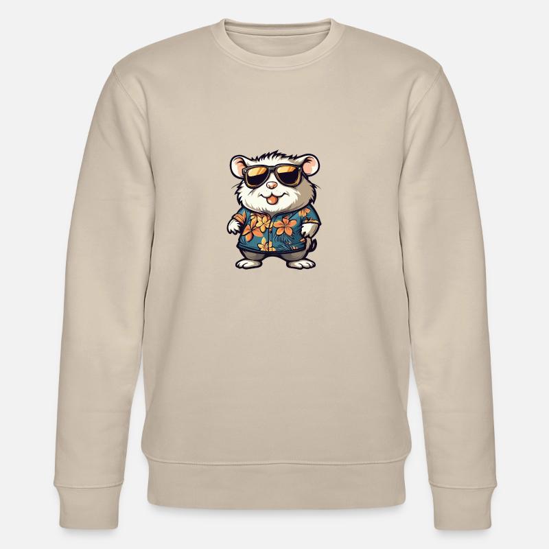 Hamster Comic Vacation - Stanley/Stella CHANGER Unisex Organic Sweatshirt - beige