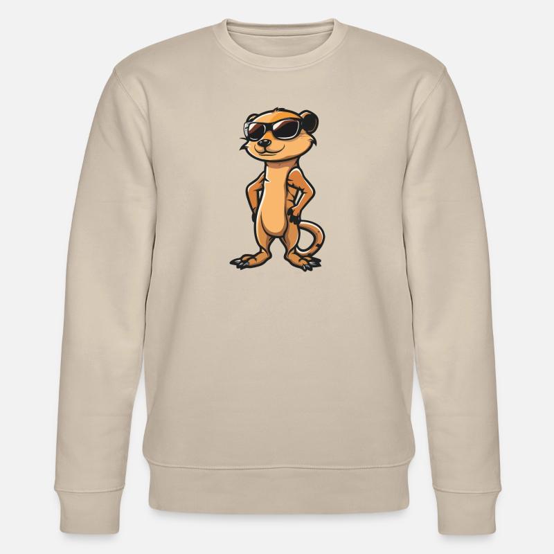 Erdmännchen Comic Cool - Stanley/Stella Unisex Bio-Sweatshirt CHANGER  - Beige