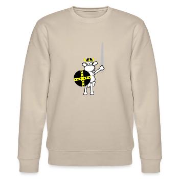 wikinger3 - Stanley/Stella Unisex Bio-Sweatshirt CHANGER  - Beige - Vorne - Nik (191cm) & Marisol (170cm)