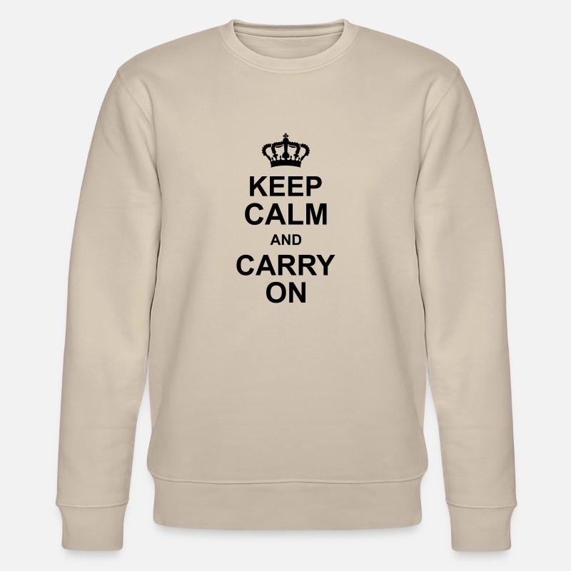 keep calm and carry on - Stanley/Stella Unisex Bio-Sweatshirt CHANGER - Beige