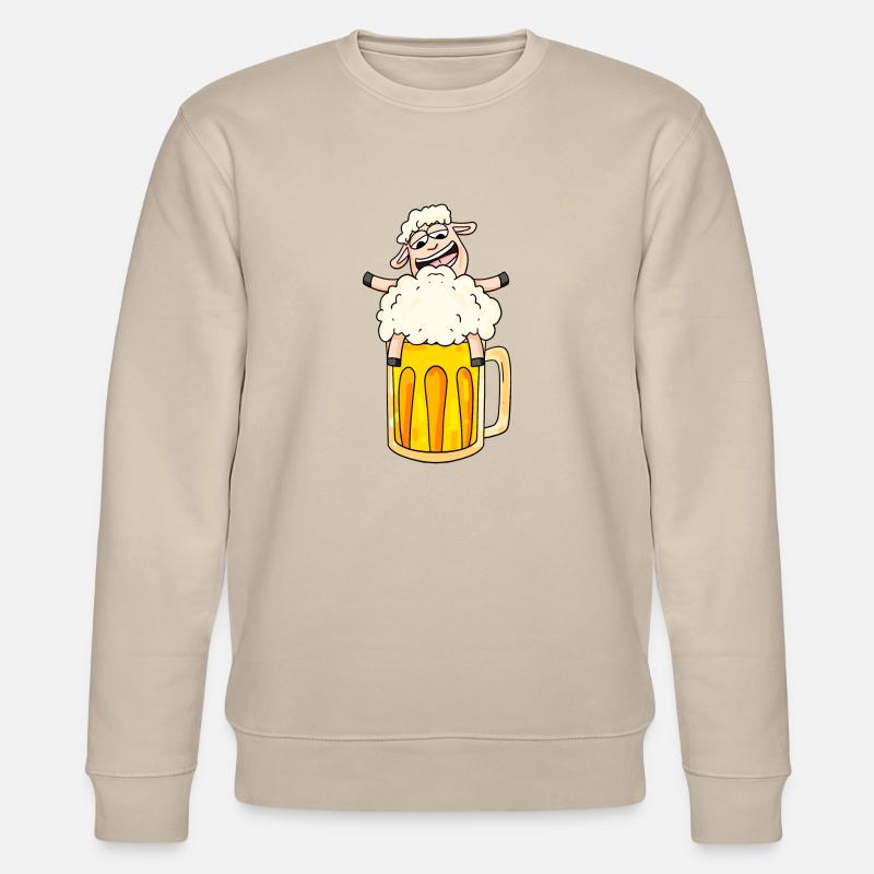 Bier Schaf Comic - Stanley/Stella Unisex Bio-Sweatshirt CHANGER  - Beige