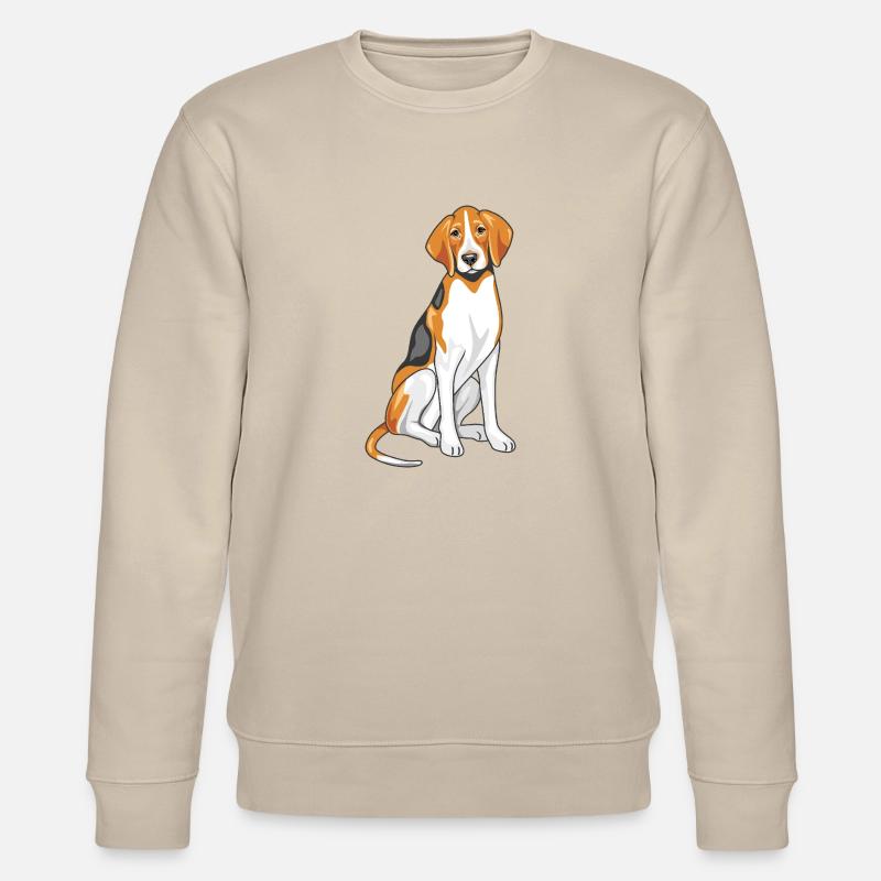 Sitting foxhound - Stanley/Stella CHANGER Unisex Organic Sweatshirt - beige