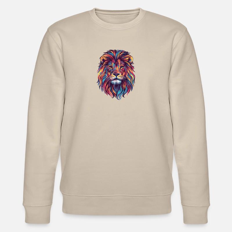 Löwe Bunt - Stanley/Stella Unisex Bio-Sweatshirt CHANGER  - Beige
