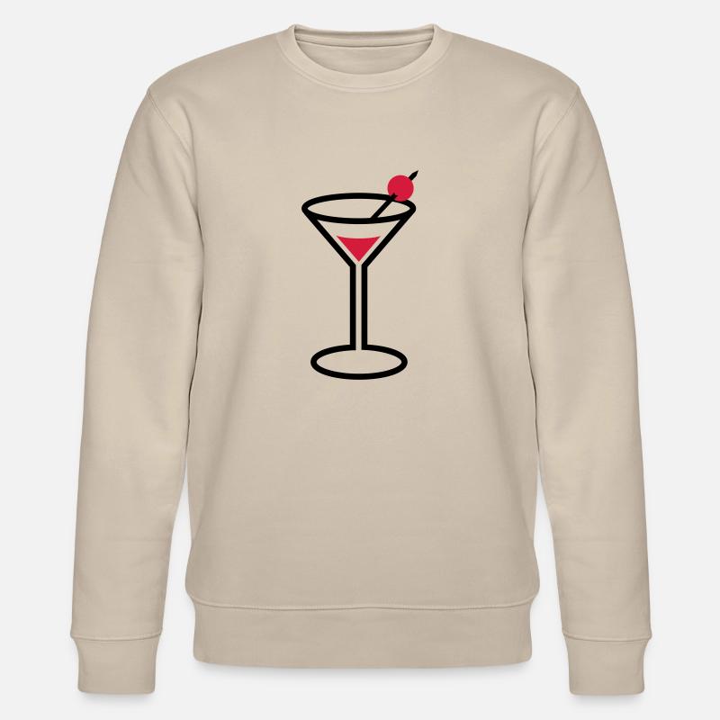 Martini Cocktail Glas - Stanley/Stella Unisex Bio-Sweatshirt CHANGER  - Beige