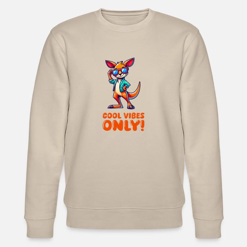 Kangaroo Comic Sonnenbrille - Stanley/Stella Unisex Bio-Sweatshirt CHANGER  - Beige