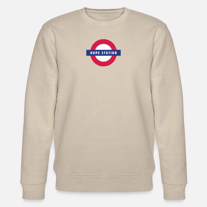 Bahnhof Hope - Stanley/Stella Unisex Bio-Sweatshirt CHANGER  - Beige