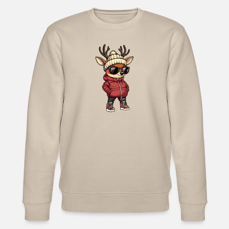 Cerf Cool Bande Dessinée - Sweat bio CHANGER Stanley/Stella Unisexe - beige