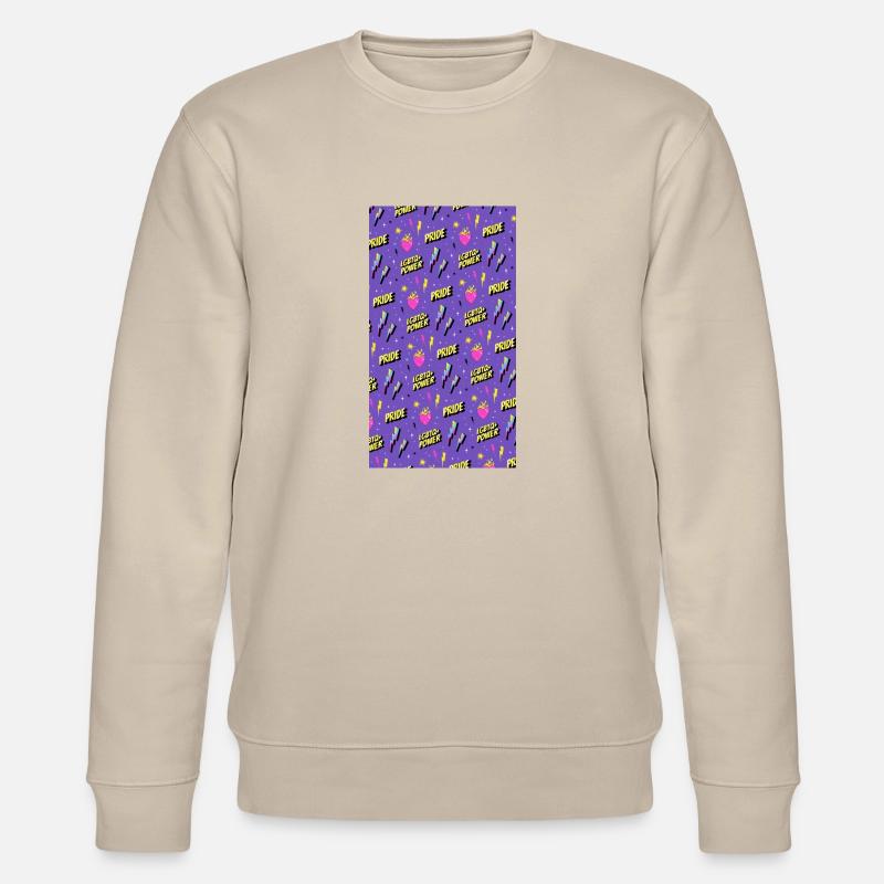 LGBTIQ Pride Month Pattern - Stanley/Stella Unisex Bio-Sweatshirt CHANGER  - Beige