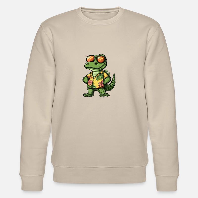 Alligator Comic Urlaub - Stanley/Stella Unisex Bio-Sweatshirt CHANGER  - Beige