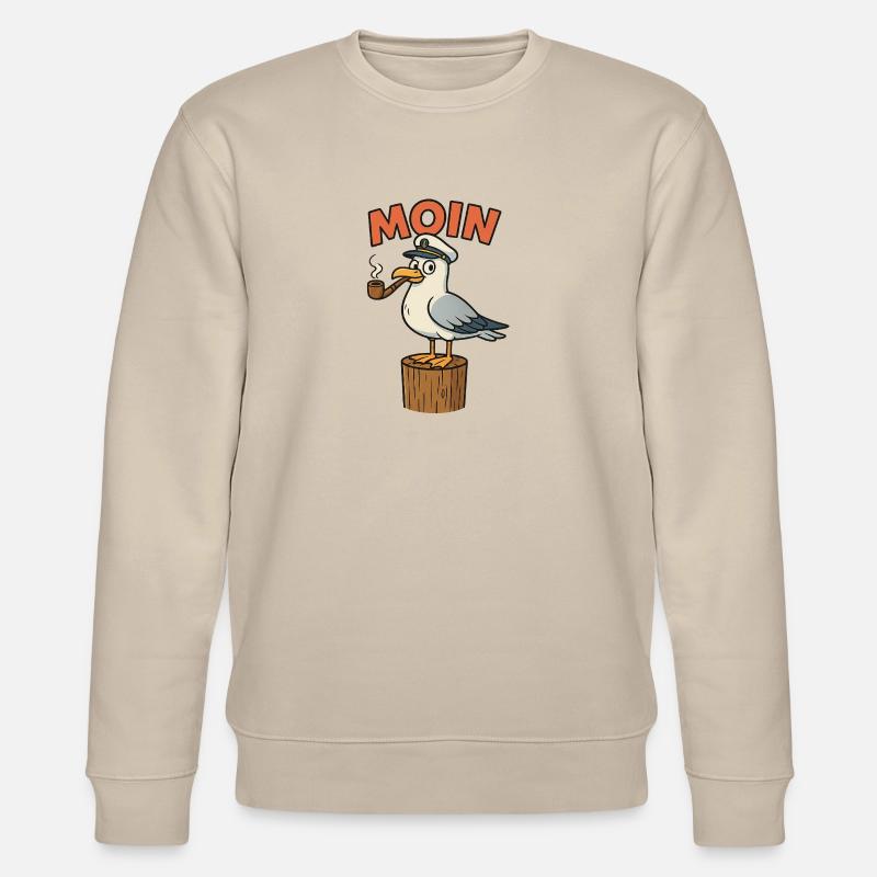 Moin Möwe - Stanley/Stella Unisex Bio-Sweatshirt CHANGER  - Beige