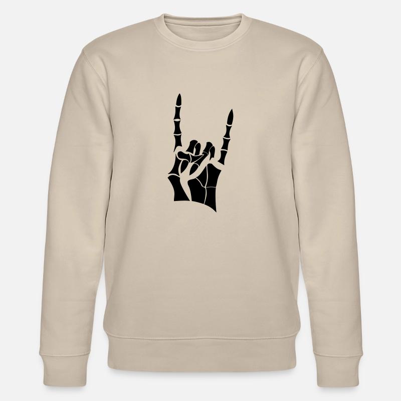 Rock_Hand_Heavy - Stanley/Stella Unisex Bio-Sweatshirt CHANGER  - Beige