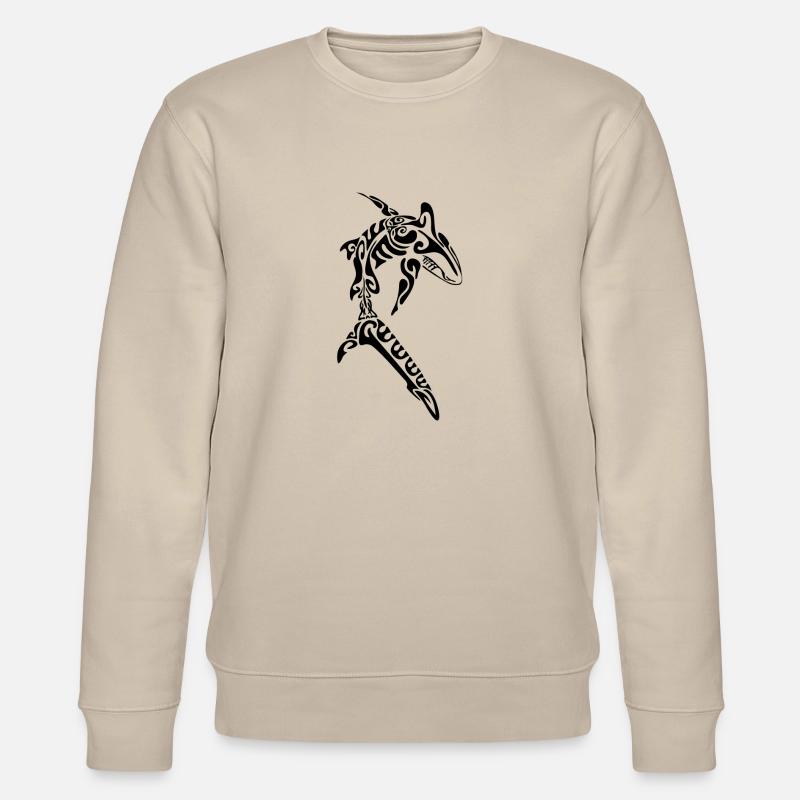 Schwarze Hai - Stanley/Stella Unisex Bio-Sweatshirt CHANGER  - Beige