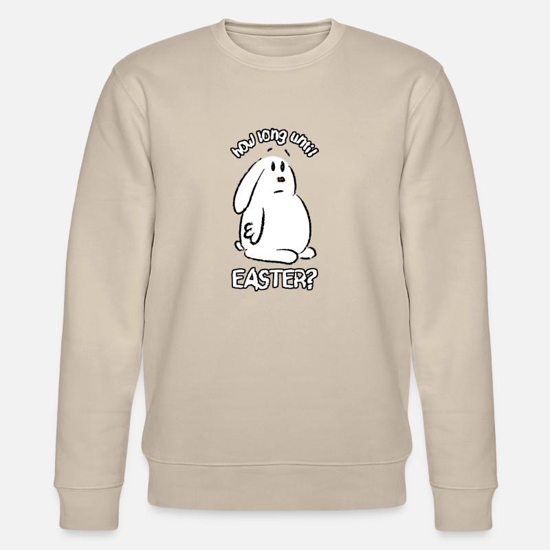how long until easter? - Stanley/Stella CHANGER Unisex Organic Sweatshirt - beige