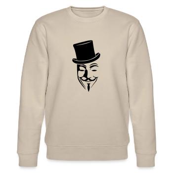 Anonymous Zylinder - Stanley/Stella Unisex Bio-Sweatshirt CHANGER  - Beige - Vorne - Nik (191cm) & Marisol (170cm)