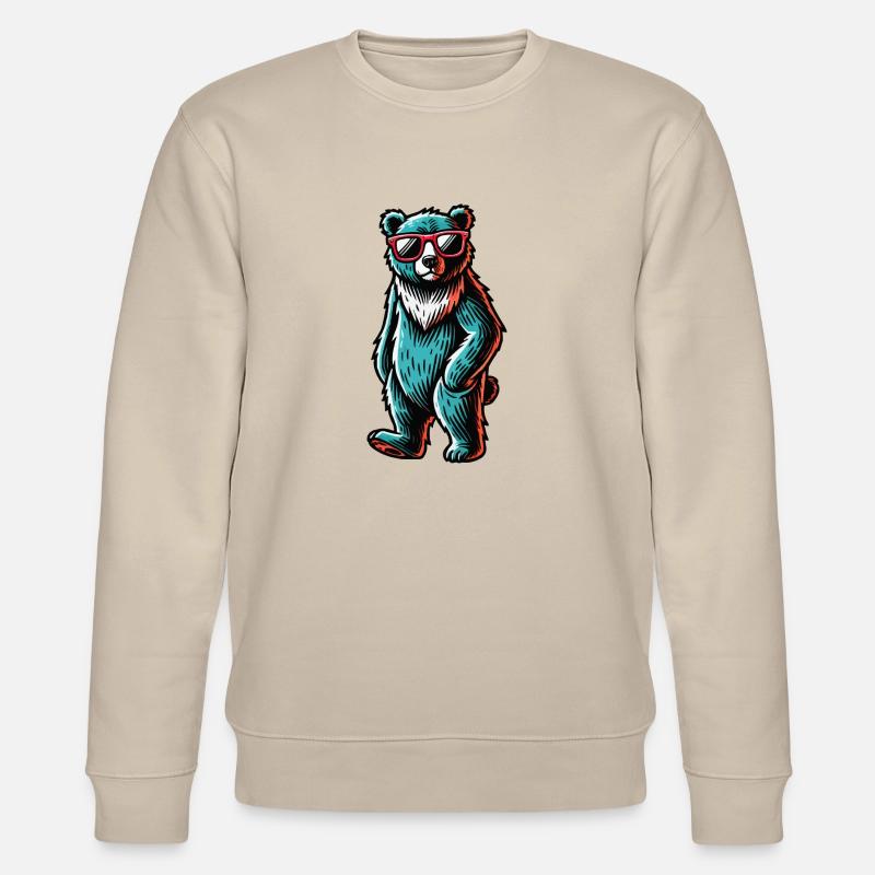 bär cool - Stanley/Stella Unisex Bio-Sweatshirt CHANGER  - Beige