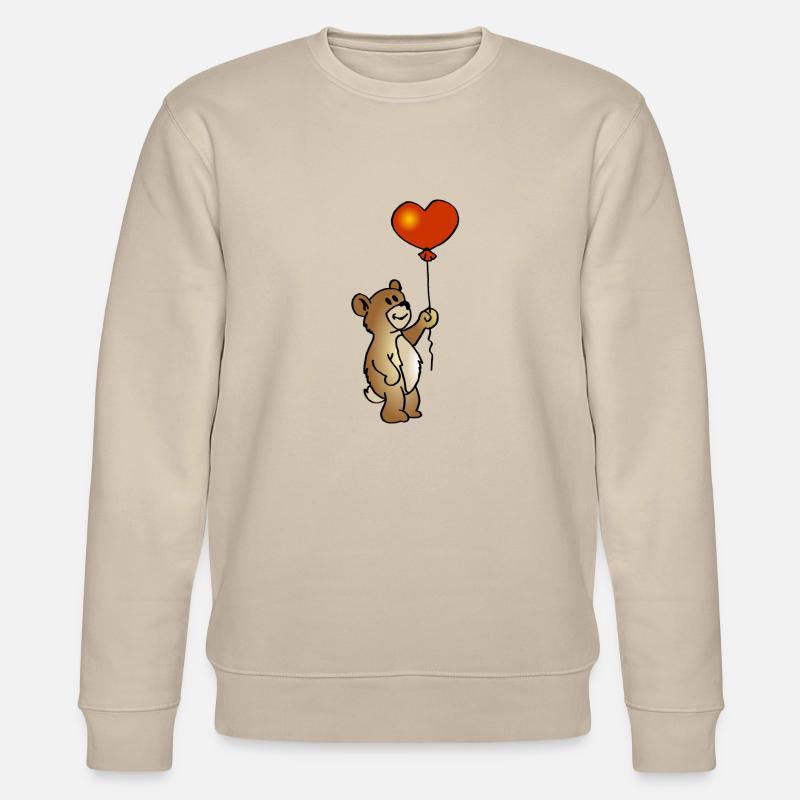 Teddy avec le coeur - Sweat bio CHANGER Stanley/Stella Unisexe - beige
