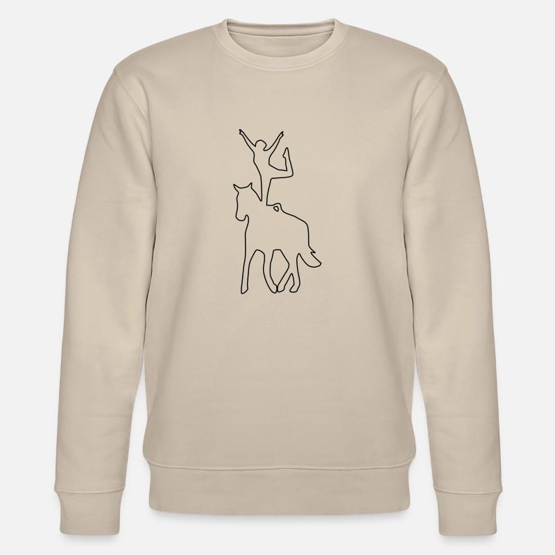 Voltigierer Stehend Einbeinig - Stanley/Stella Unisex Bio-Sweatshirt CHANGER  - Beige