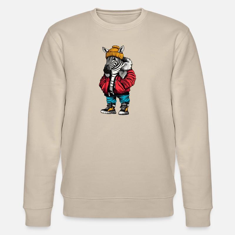 Zebra Lustig Winter - Stanley/Stella Unisex Bio-Sweatshirt CHANGER  - Beige