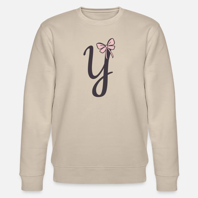 Ruban Lettre Y Initiale - Sweat bio CHANGER Stanley/Stella Unisexe - beige