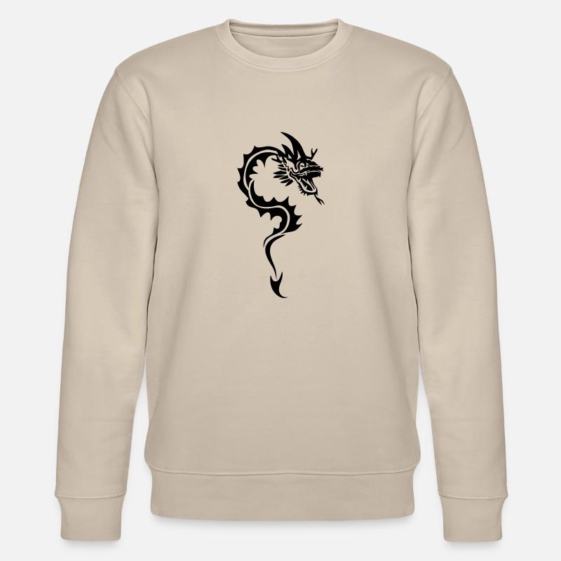tatouage1 Tribal Drachen - Stanley/Stella Unisex Bio-Sweatshirt CHANGER - Beige