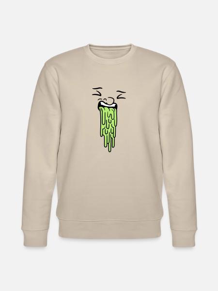 puking face - Stanley/Stella CHANGER Unisex Organic Sweatshirt - beige