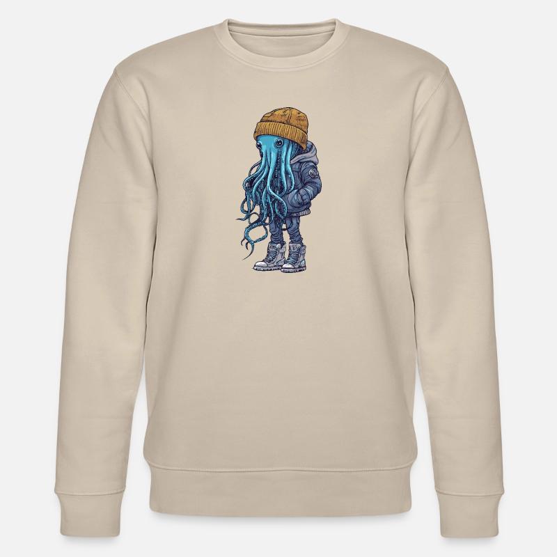 Méduse drôle d’hiver - Sweat bio CHANGER Stanley/Stella Unisexe - beige