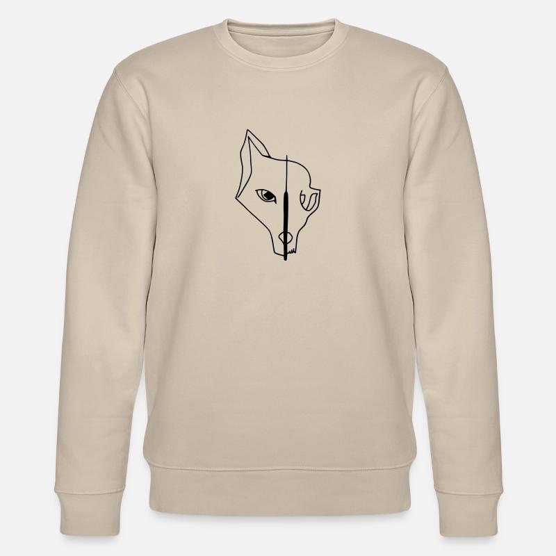 Fox Skull - Stanley/Stella Unisex Bio-Sweatshirt CHANGER  - Beige