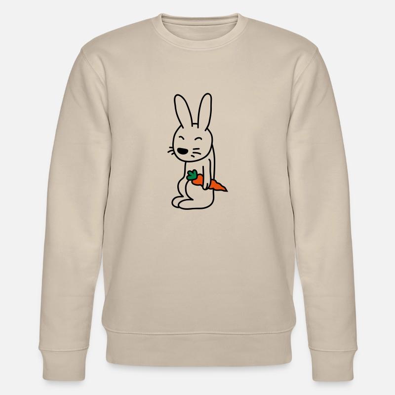 bunny_with_carrot - Stanley/Stella Unisex Bio-Sweatshirt CHANGER  - Beige