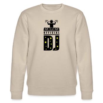 DJ Turntables Disc Jockey Party - Stanley/Stella Unisex Bio-Sweatshirt CHANGER  - Beige - Vorne - Nik (191cm) & Marisol (170cm)