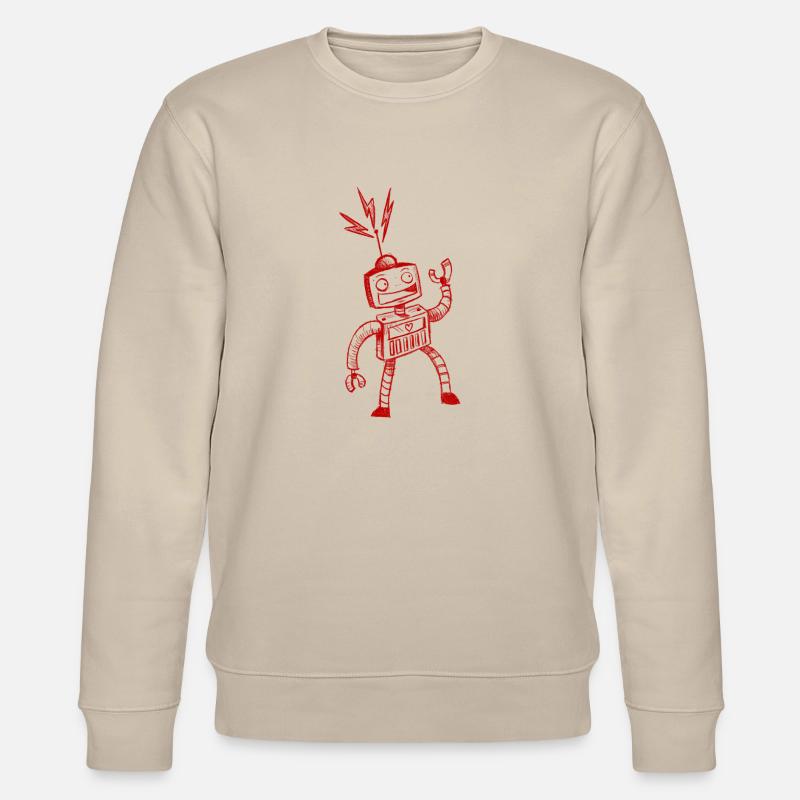 Roboter - Stanley/Stella Unisex Bio-Sweatshirt CHANGER  - Beige