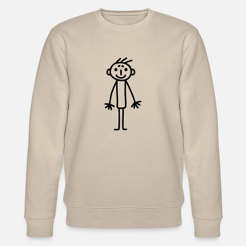Strichmännchen Kinderbild - Stanley/Stella Unisex Bio-Sweatshirt CHANGER  - Beige