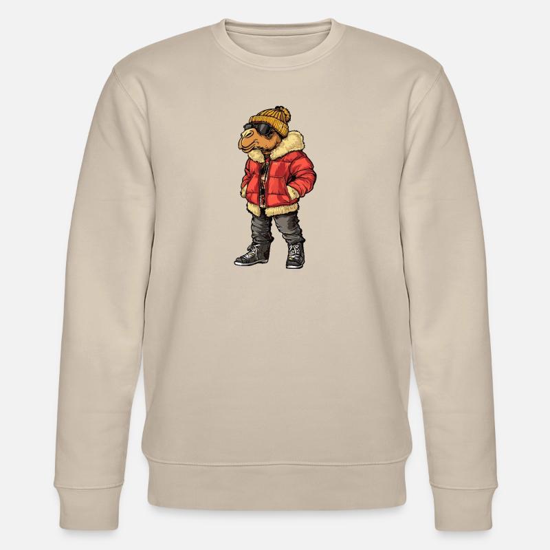 Kamel Lustig Winter - Stanley/Stella Unisex Bio-Sweatshirt CHANGER  - Beige