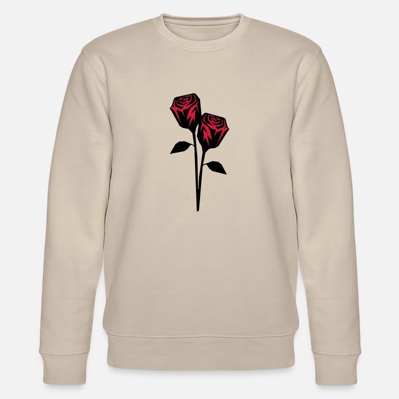 roses design - Stanley/Stella Unisex Bio-Sweatshirt CHANGER  - Beige