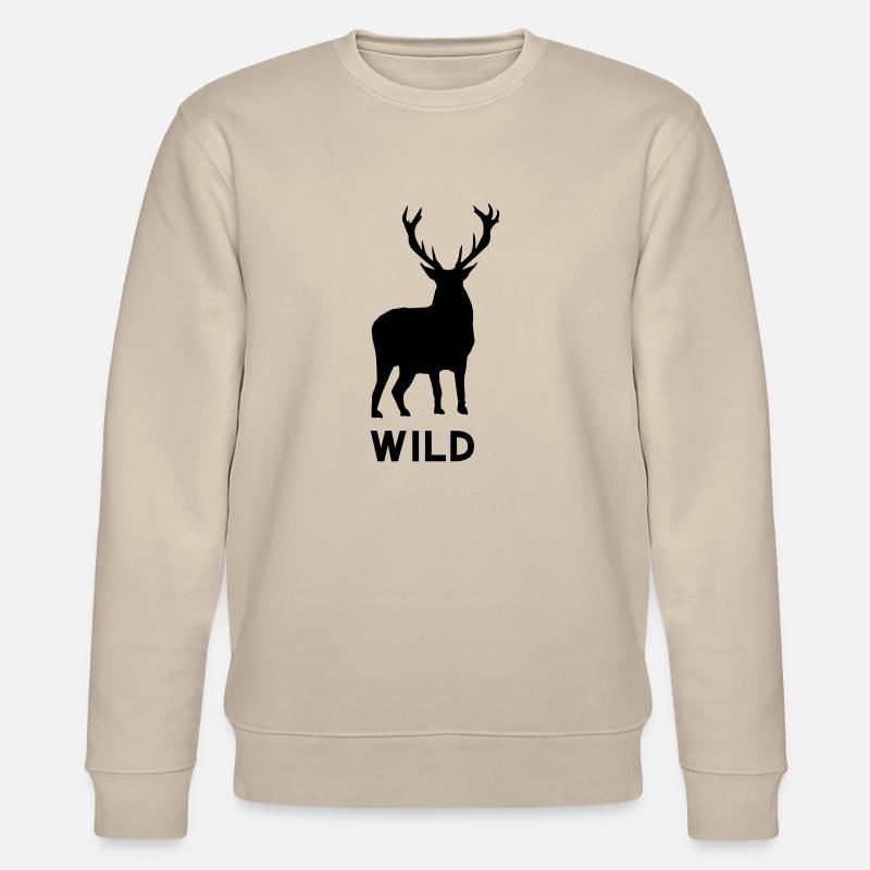 Hirsch Wild - Stanley/Stella Unisex Bio-Sweatshirt CHANGER  - Beige
