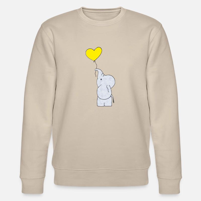 elefant elefanten haut - Stanley/Stella Unisex Bio-Sweatshirt CHANGER  - Beige