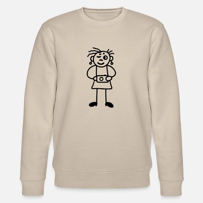 Fotografin mit Kamera - Stanley/Stella Unisex Bio-Sweatshirt CHANGER  - Beige
