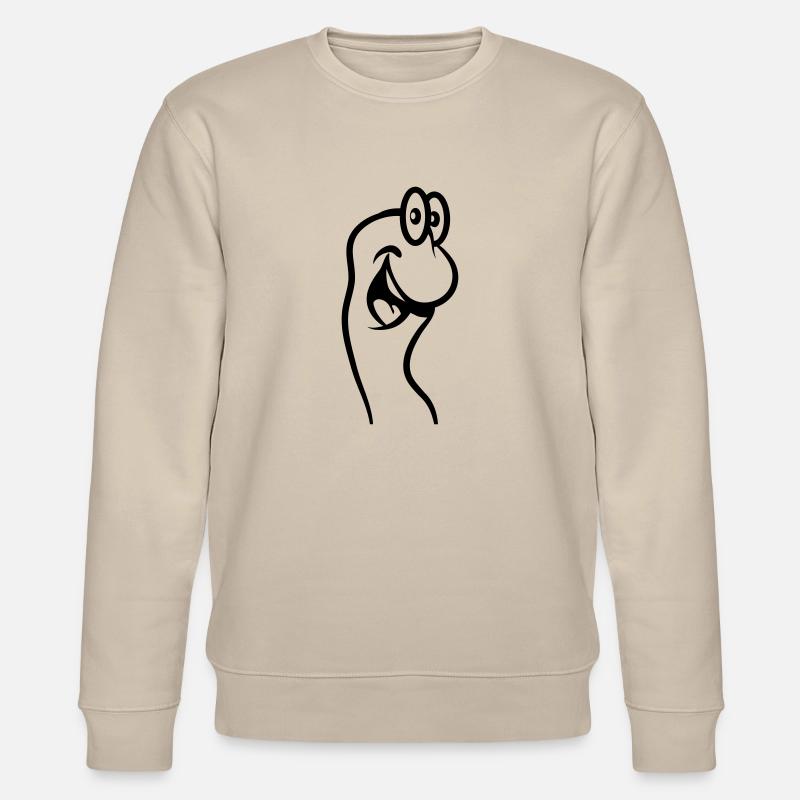 Worm funny fun - Stanley/Stella CHANGER Unisex Organic Sweatshirt - beige