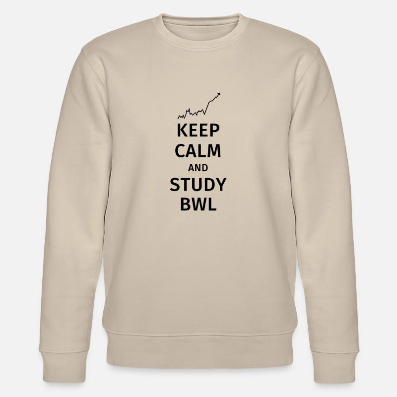 keep calm and study bwl - Stanley/Stella Unisex Bio-Sweatshirt CHANGER  - Beige