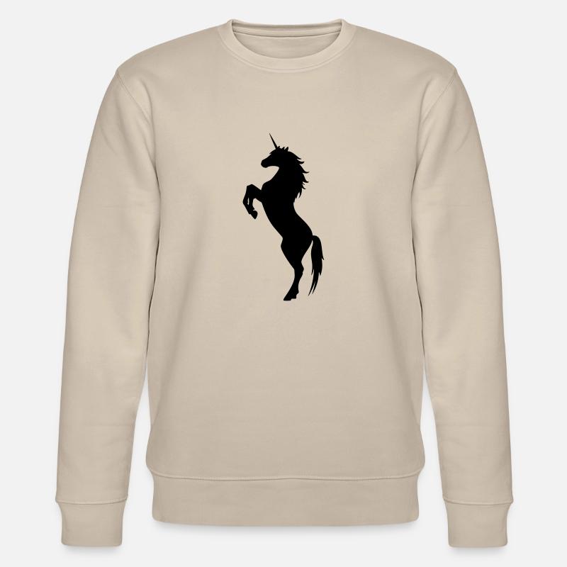 Einhorn Zeichnung - Stanley/Stella Unisex Bio-Sweatshirt CHANGER  - Beige