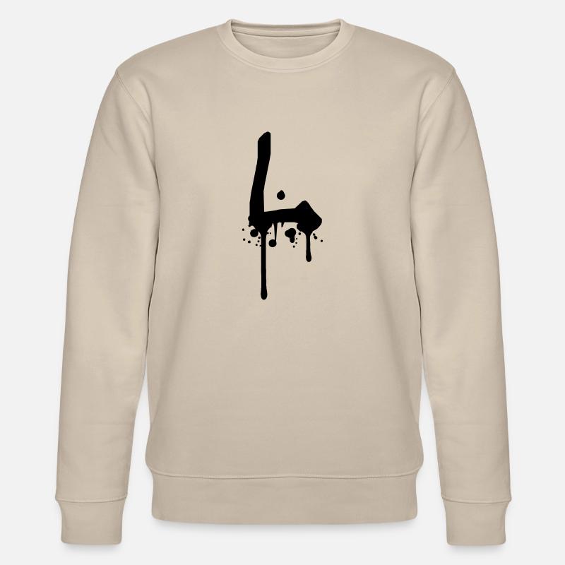 L Graffiti Tropfen Farbklex Spray - Stanley/Stella Unisex Bio-Sweatshirt CHANGER  - Beige