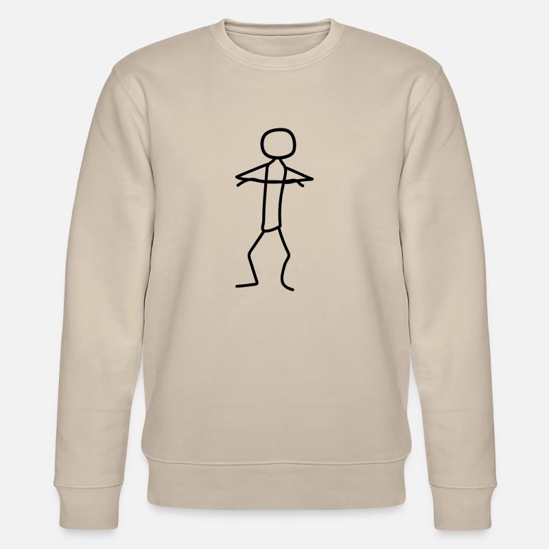 skeptisch strichmaennchen beleidigt arme verschrae - Stanley/Stella Unisex Bio-Sweatshirt CHANGER  - Beige