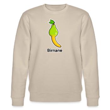 Poire - moitié poire, moitié banane - Sweat bio CHANGER Stanley/Stella Unisexe - beige - Devant - Nik (191cm) & Marisol (170cm)