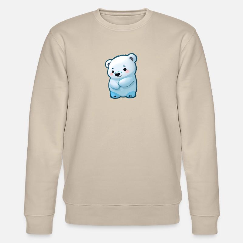 Total niedlicher Eisbär - Stanley/Stella Unisex Bio-Sweatshirt CHANGER  - Beige