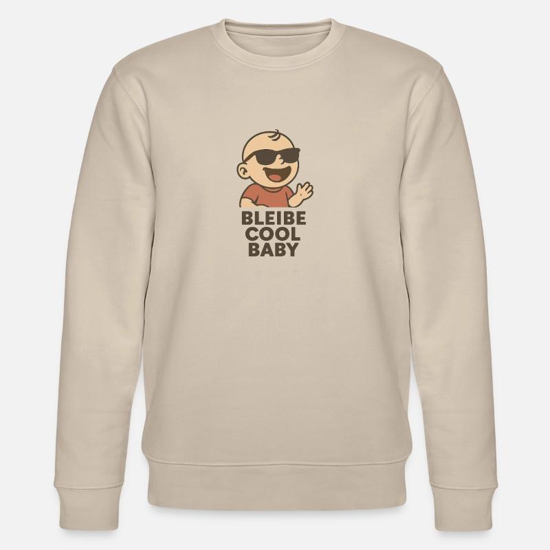 Baby mit Sonnenbrille - Stanley/Stella Unisex Bio-Sweatshirt CHANGER - Beige